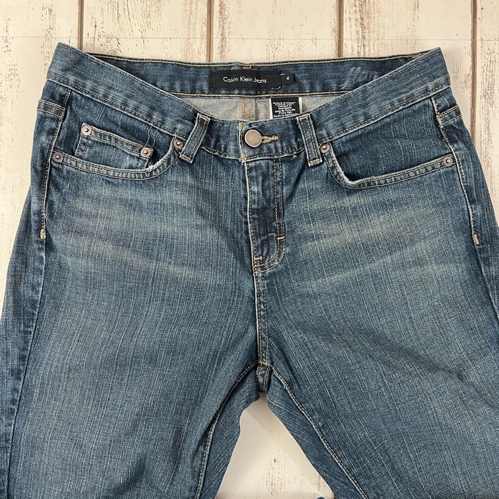 Calvin Klein Women's Flare Jeans Size 6 Boot Cut Wide Leg - Picture 3 of 12